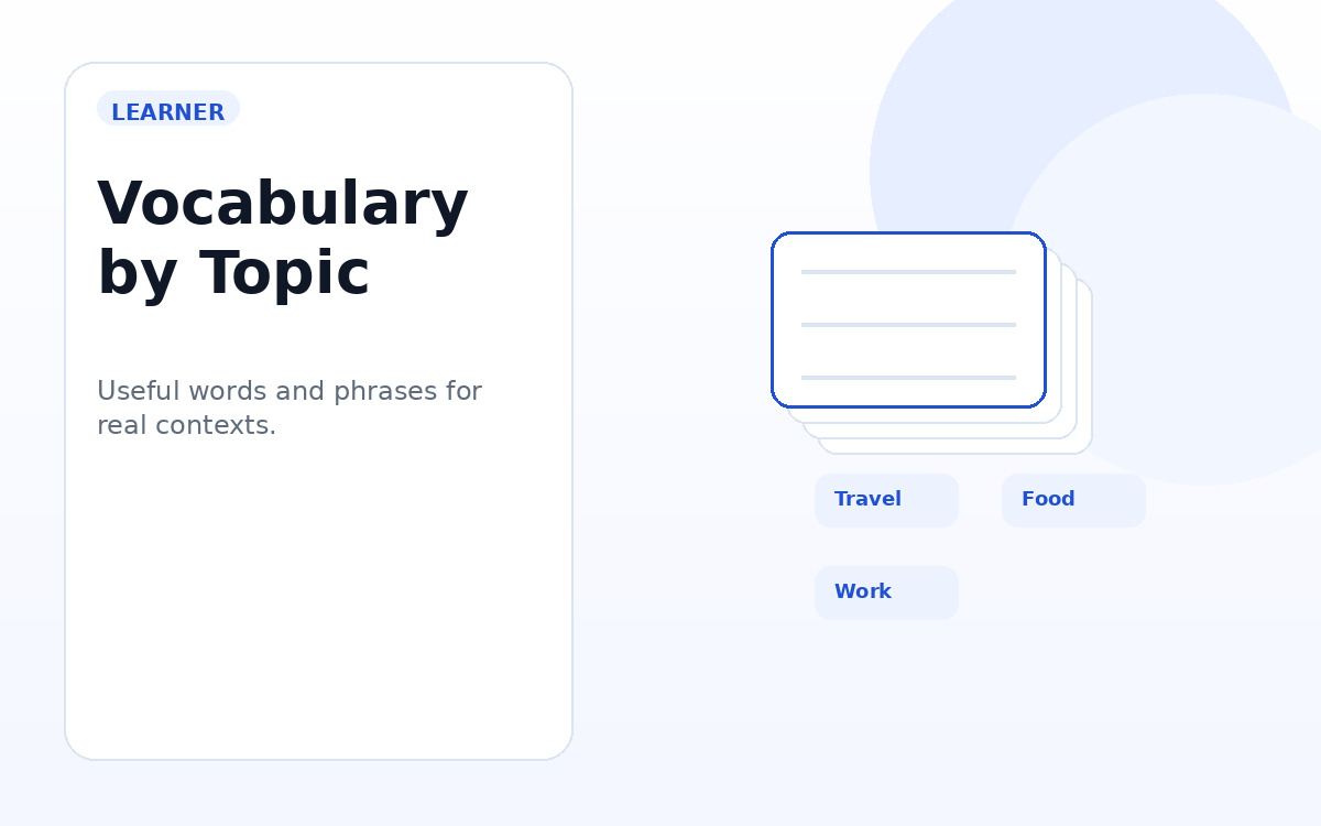 Vocabulary by Topic